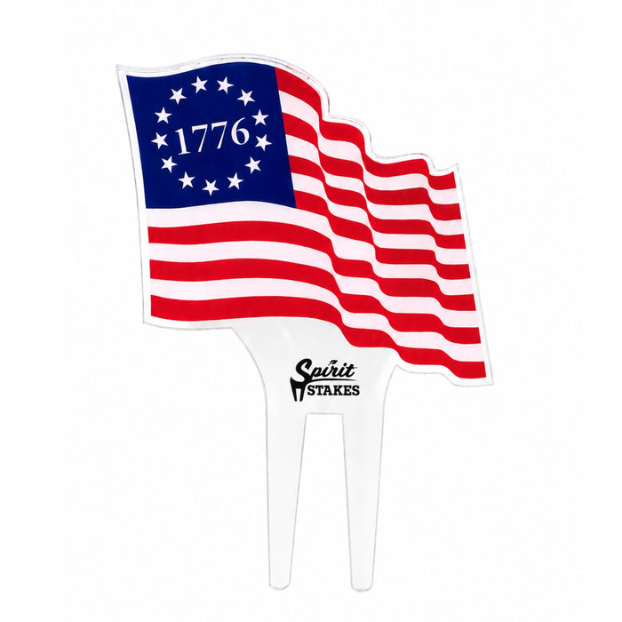 1776 American Flag Outdoor Garden Sign