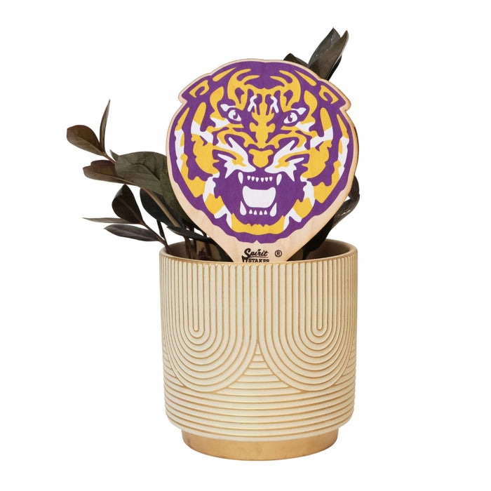 Louisiana State University Tiger Head Color Plant Stake