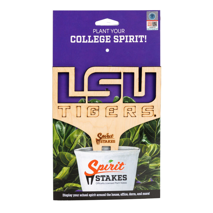 Louisiana State University Wordmark Natural Wood Plant Stake
