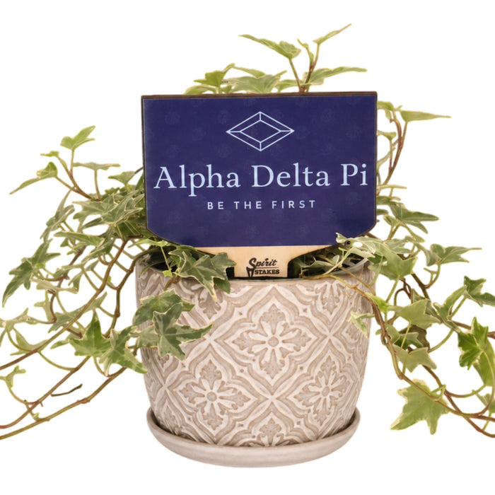 Alpha Delta Pi Motto Color Plant Stake
