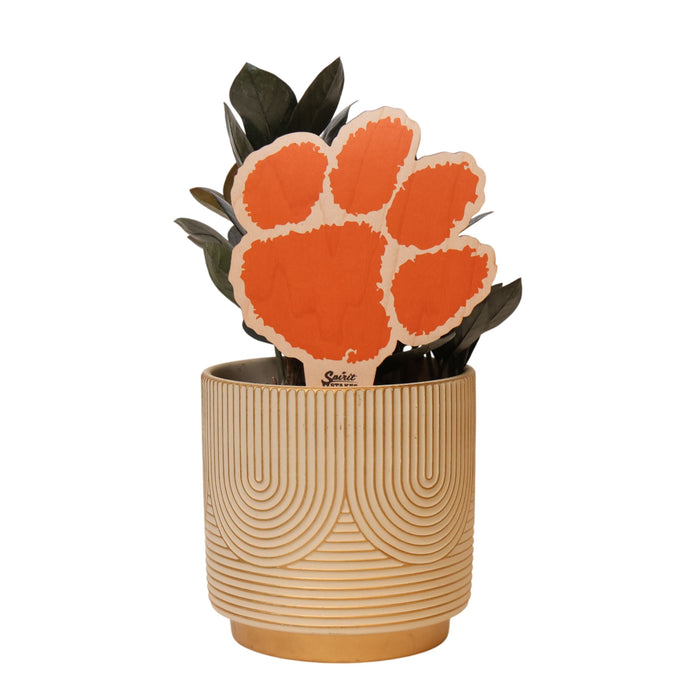 Clemson University Tiger Paw Color Plant Stake