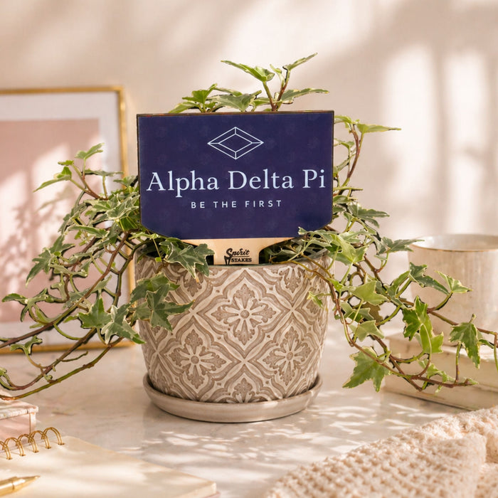 Alpha Delta Pi Motto Color Plant Stake