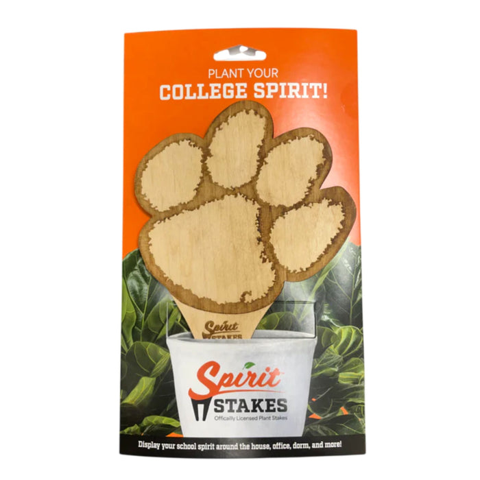 Clemson University Tiger Paw Natural Wood Plant Stake
