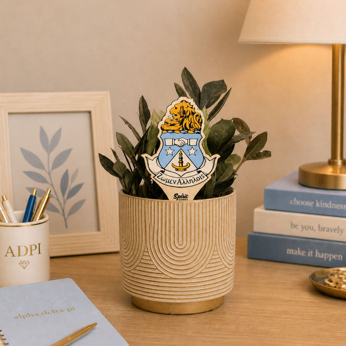 Alpha Delta Pi Crest Color Plant Stake