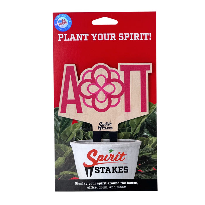 Alpha Omicron Pi Logo Color Plant Stake