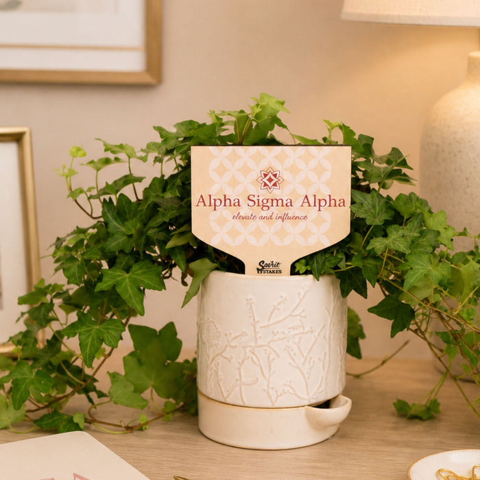 Alpha Sigma Alpha Motto Color Plant Stake