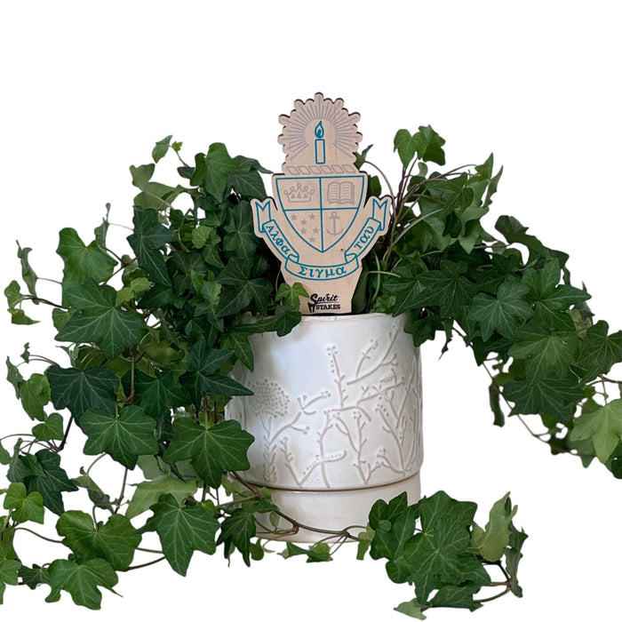 Alpha Sigma Tau Crest Color Plant Stake