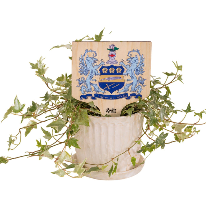 Alpha Xi Delta Crest Color Plant Stake