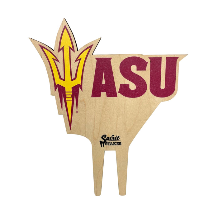 Arizona State Logo Color Plant Stake