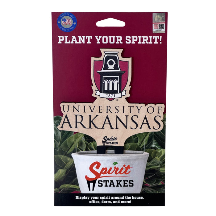 University of Arkansas Old Main Color Plant Stake