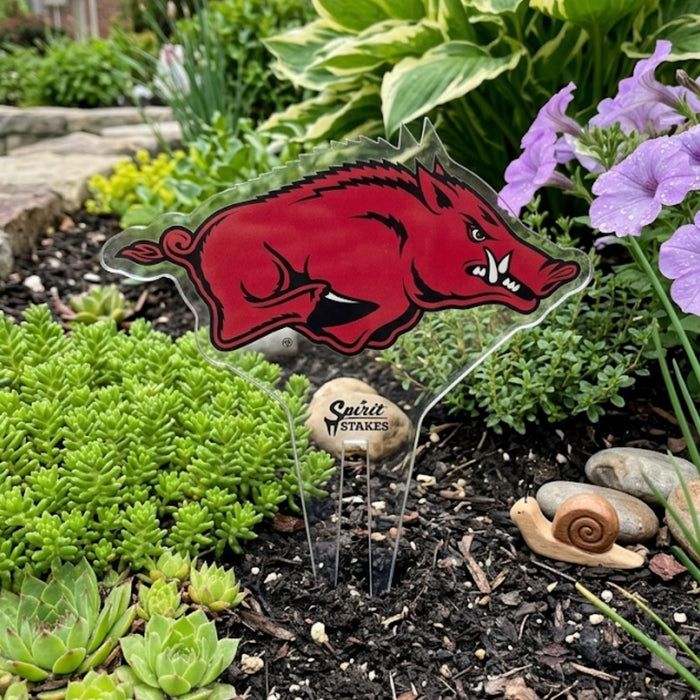 University of Arkansas Running Razorback Garden Sign