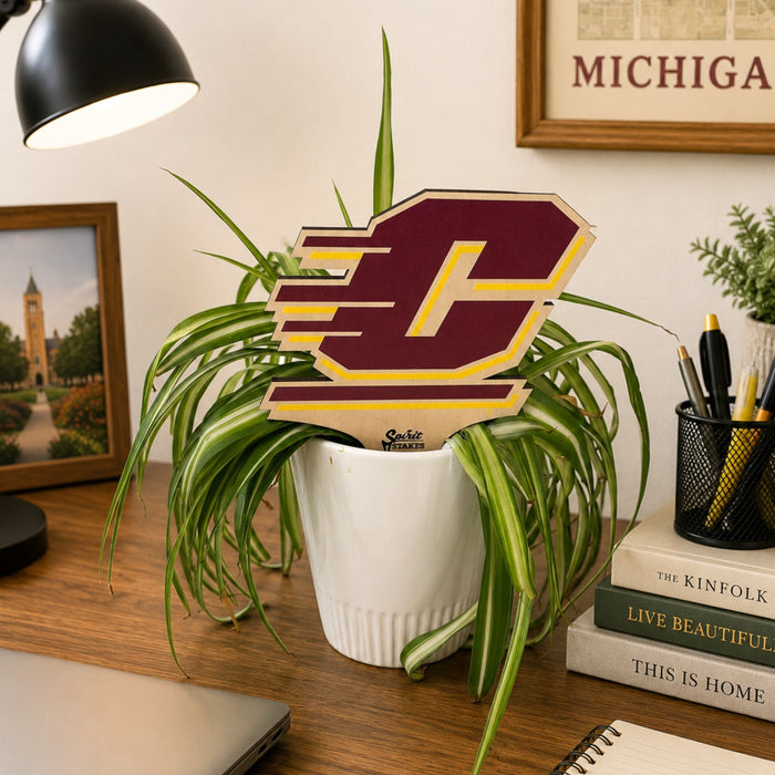 Central Michigan Logo Color Plant Stake