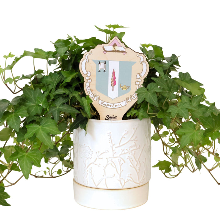 Delta Zeta Crest Color Plant Stake