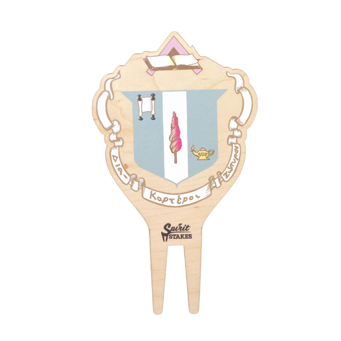 Delta Zeta Crest Color Plant Stake