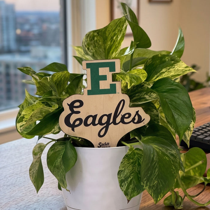 Eastern Michigan University Logo Color Plant Stake