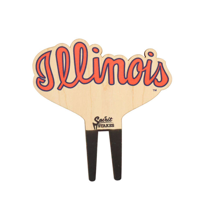 University of Illinois Script Color Plant Stake