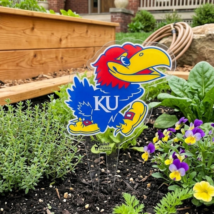University of Kansas Jayhawk Garden Sign