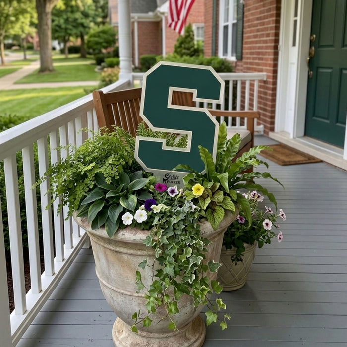 Michigan State Block S Garden Sign