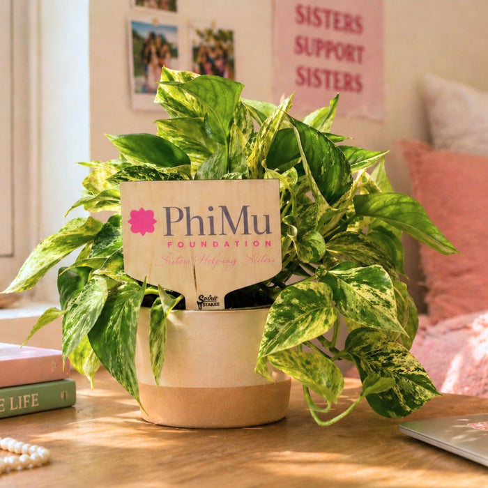 Phi Mu Motto Color Plant Stake