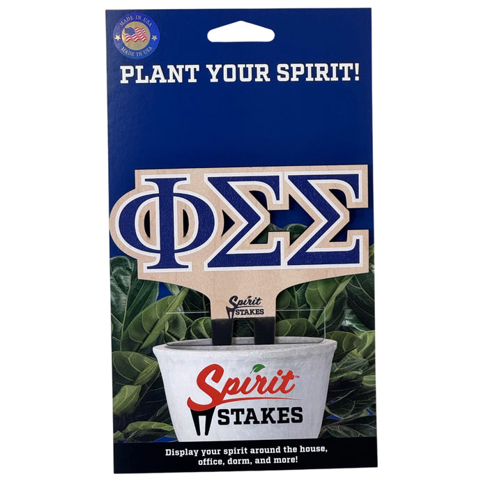 Phi Sigma Sigma Letters Color Plant Stake