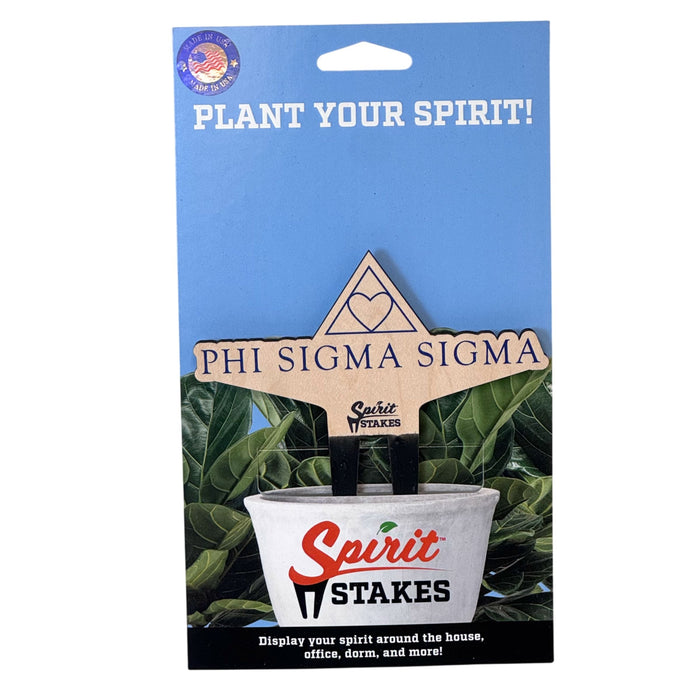 Phi Sigma Sigma Logo Color Plant Stake