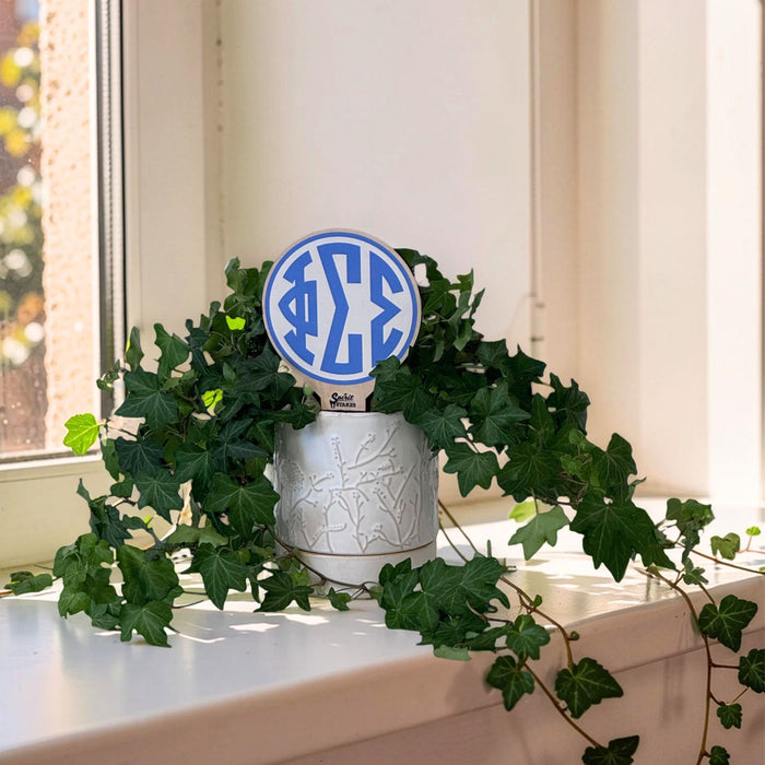 Phi Sigma Sigma Monogram Color Plant Stake