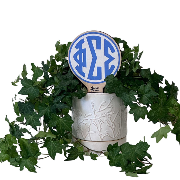 Phi Sigma Sigma Monogram Color Plant Stake