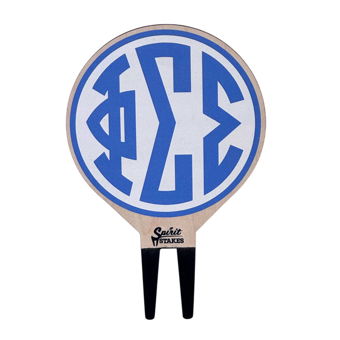 Phi Sigma Sigma Monogram Color Plant Stake