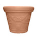 Washed Terra Cotta Garland Rolled Rim Planter