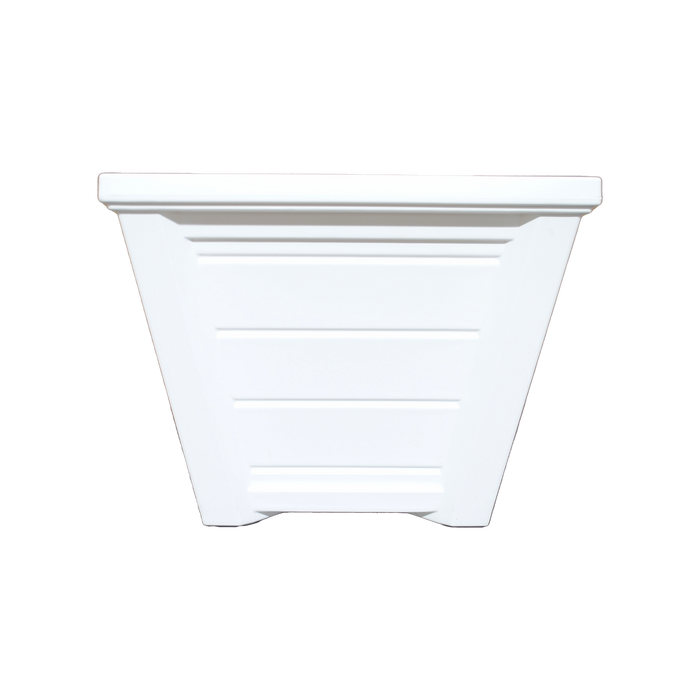 White 14" Shiplap Planter