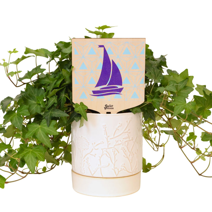 Tri Sigma Sailboat Color Plant Stake