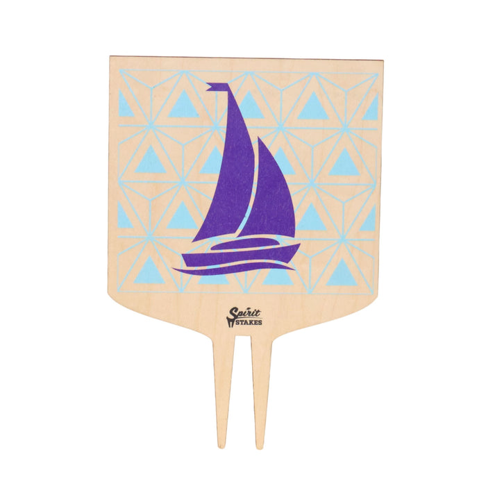 Tri Sigma Sailboat Color Plant Stake