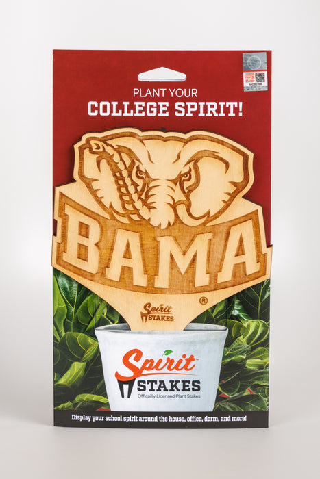 University of Alabama Big Al Natural Wood Plant Stake