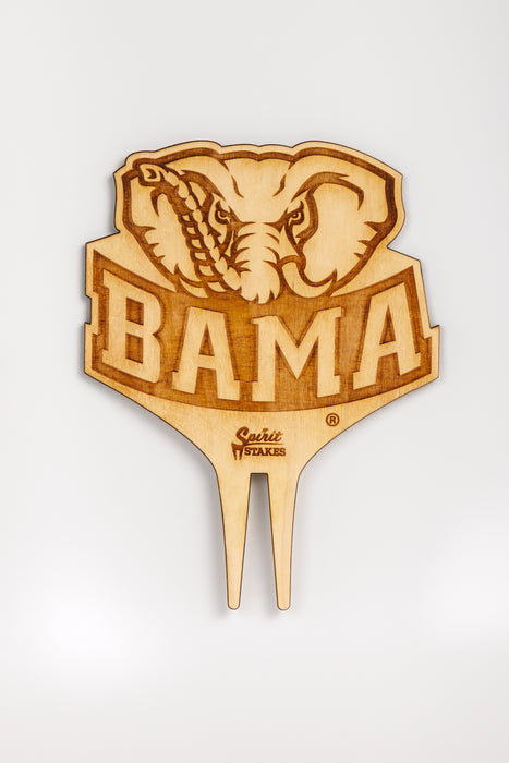 University of Alabama Big Al Natural Wood Plant Stake
