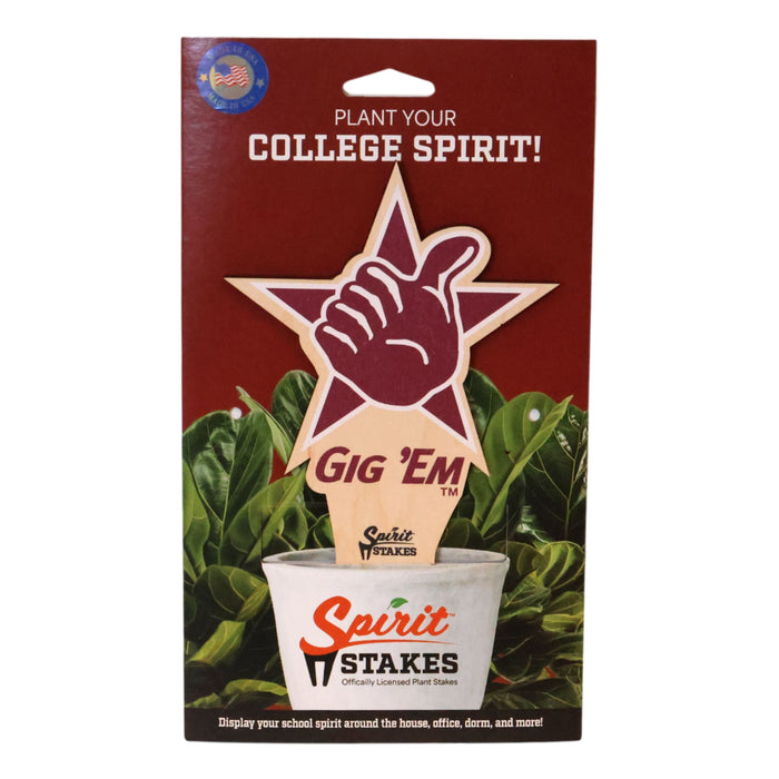 Texas A&M Gig 'Em Color Plant Stake