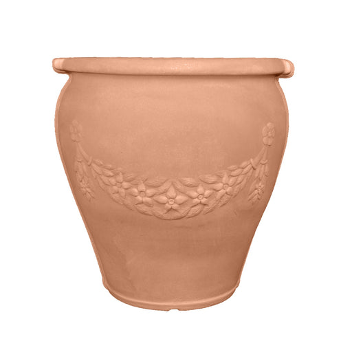 Washed Terra Cotta Garland Urn Planter