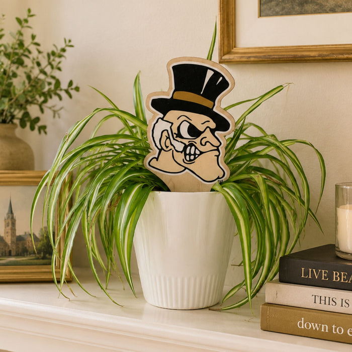 Wake Forest University Deacon Head Color Plant Stake
