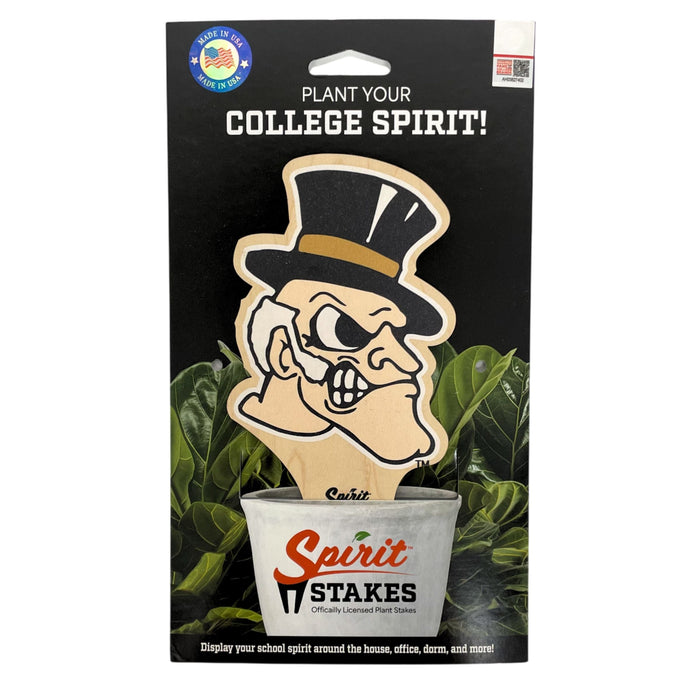 Wake Forest University Deacon Head Color Plant Stake