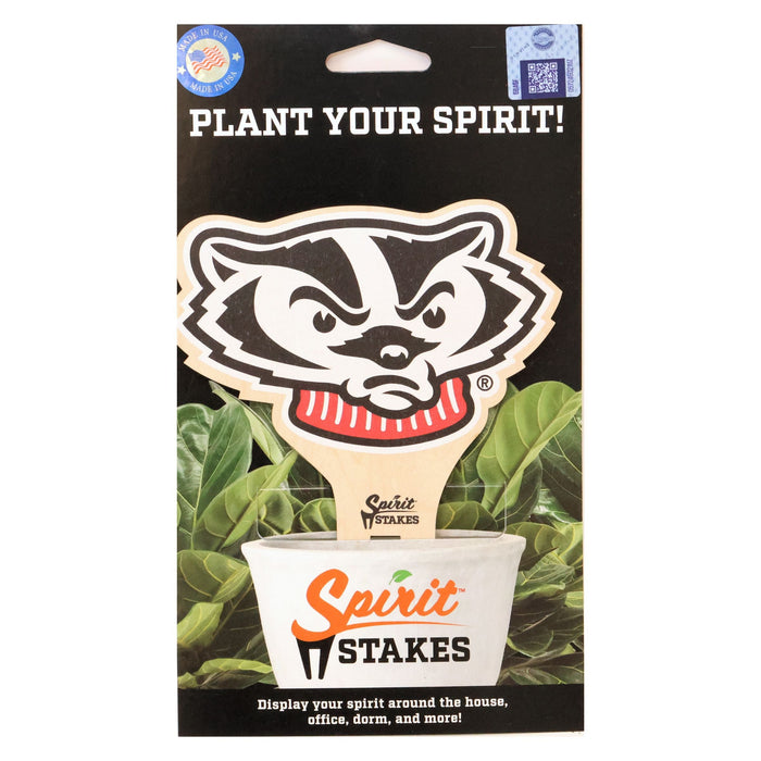 University of Wisconsin Badger Head Color Plant Stake