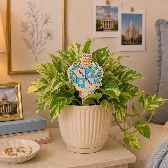 Zeta Tau Alpha Crest Color Plant Stake
