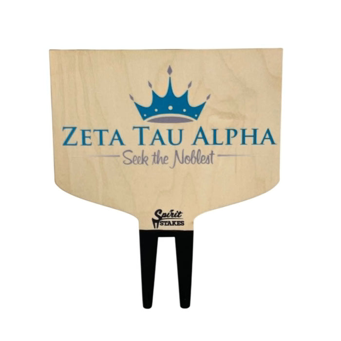 Zeta Tau Alpha Motto Color Plant Stake